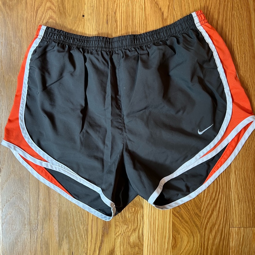 Nike gray and orange women’s shorts